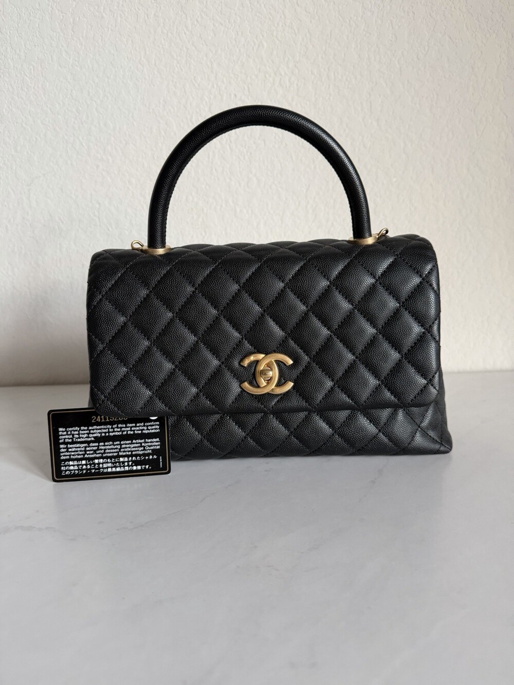 Chanel Coco Handle Medium Black Caviar #311460C40B